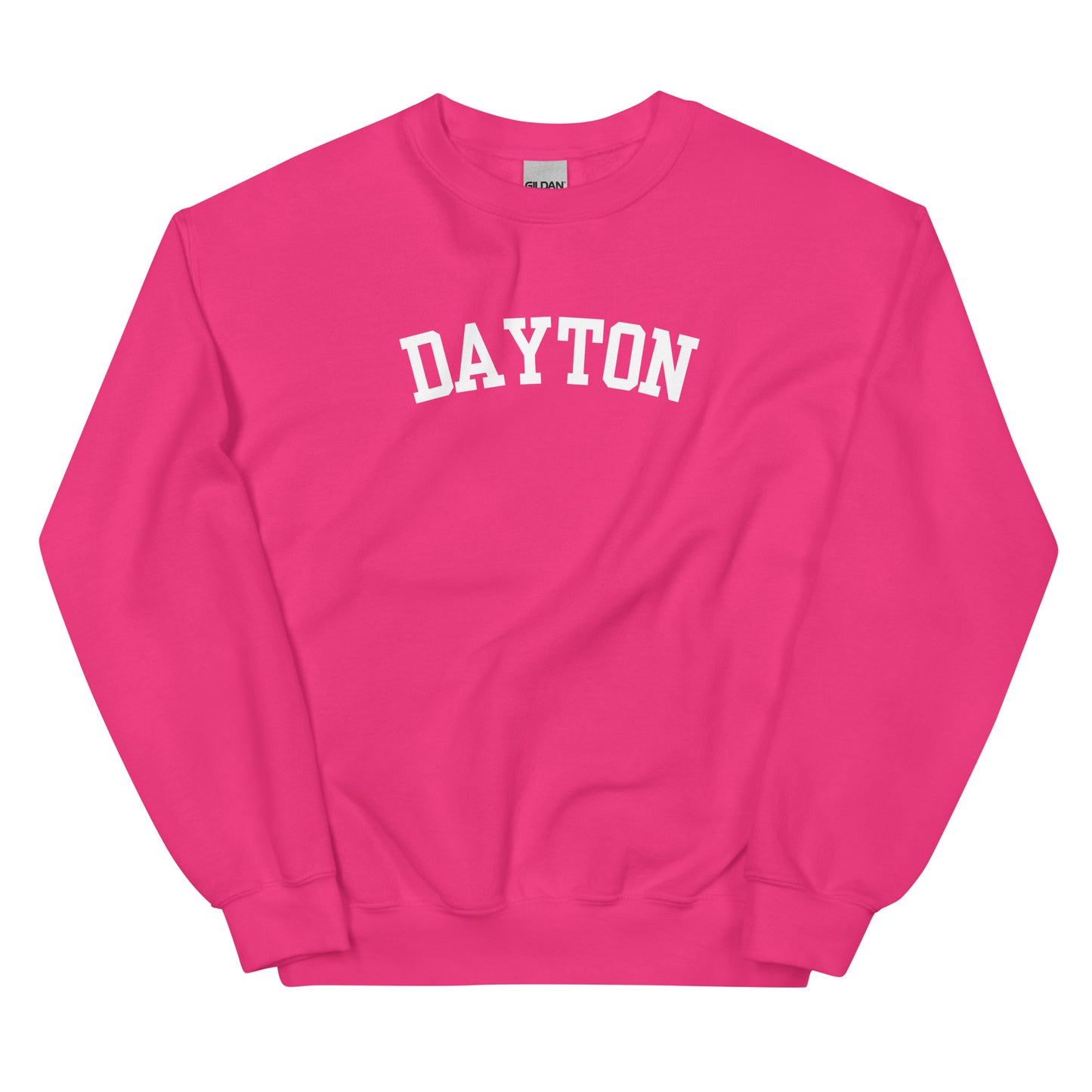 Dayton Ohio Block Solo Crewneck Unisex Sweatshirt