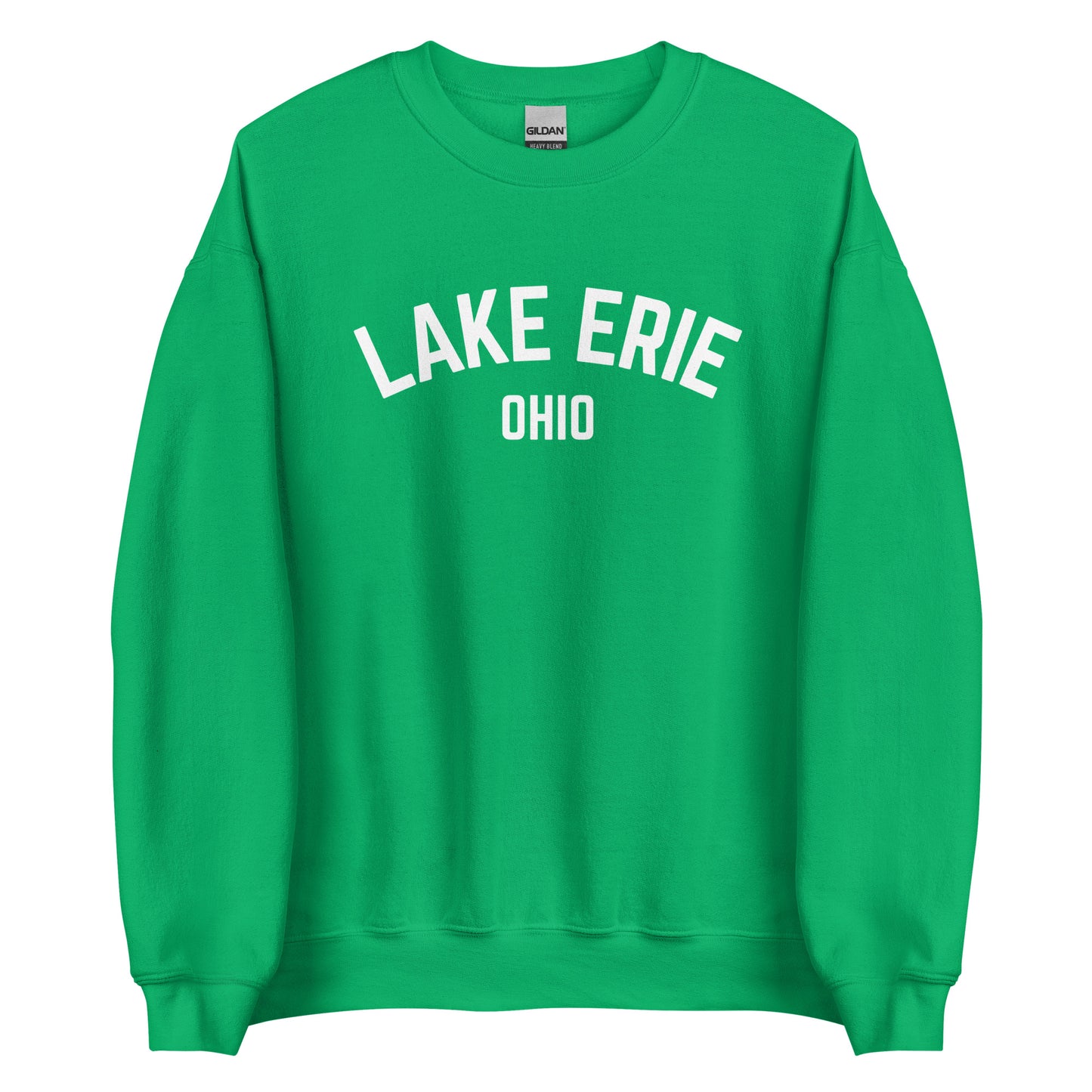 Lake Erie Ohio Curved Unisex Crewneck Sweatshirt