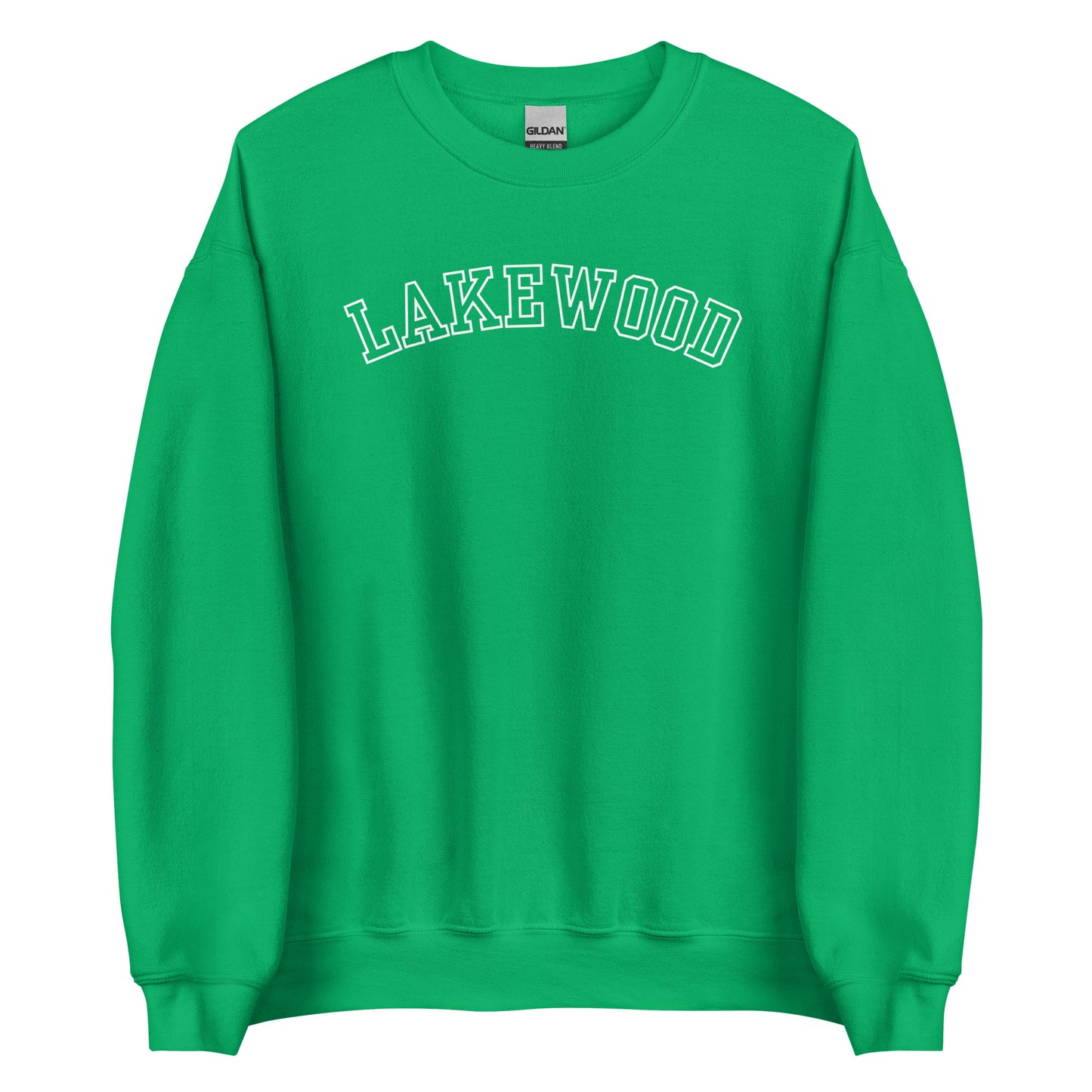 Lakewood Ohio Block Outline Crewneck Unisex Sweatshirt