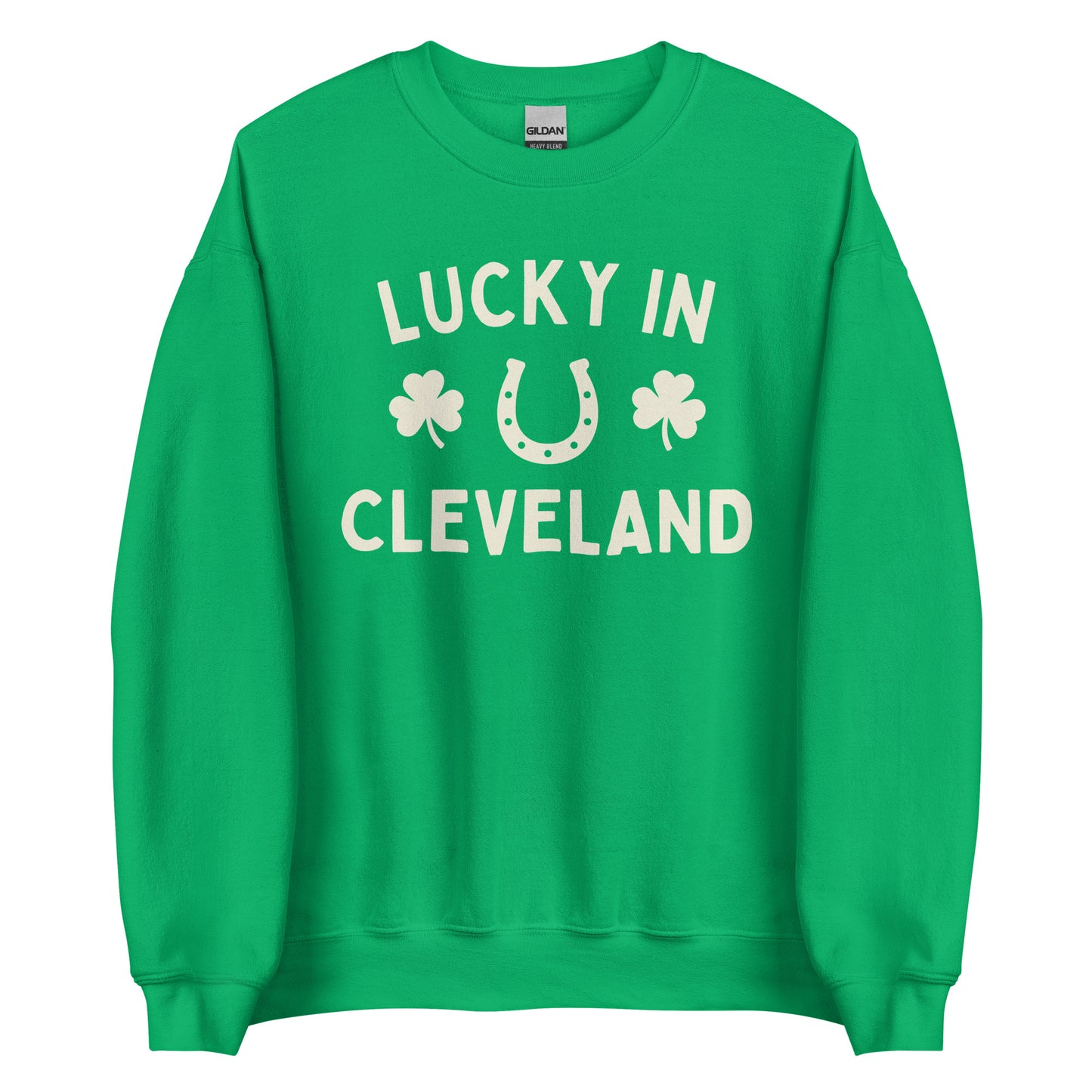 Lucky in Cleveland, Ohio - Saint Patrick's Day Crewneck Unisex Sweatshirt