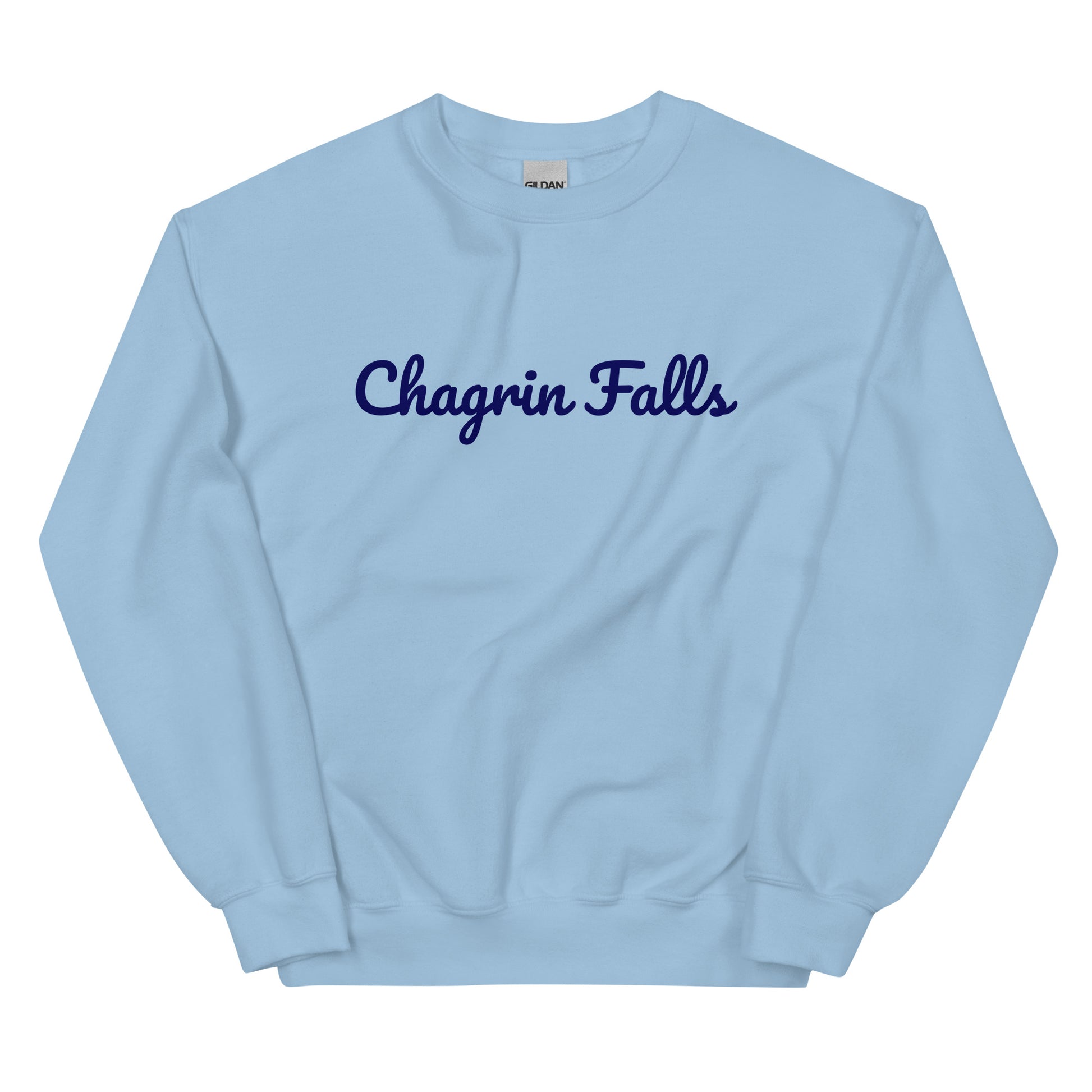 Chagrin Falls Solo Script Navy Blue Unisex Sweatshirt