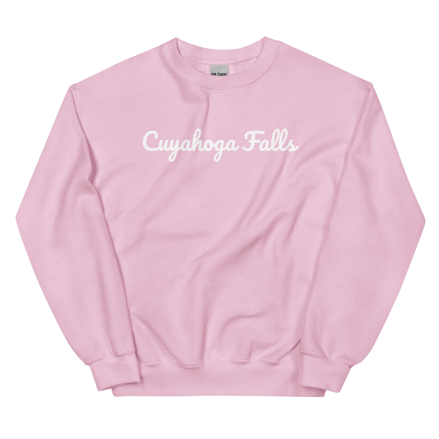 Cuyahoga Falls Ohio Solo Script Crewneck Unisex Sweatshirt