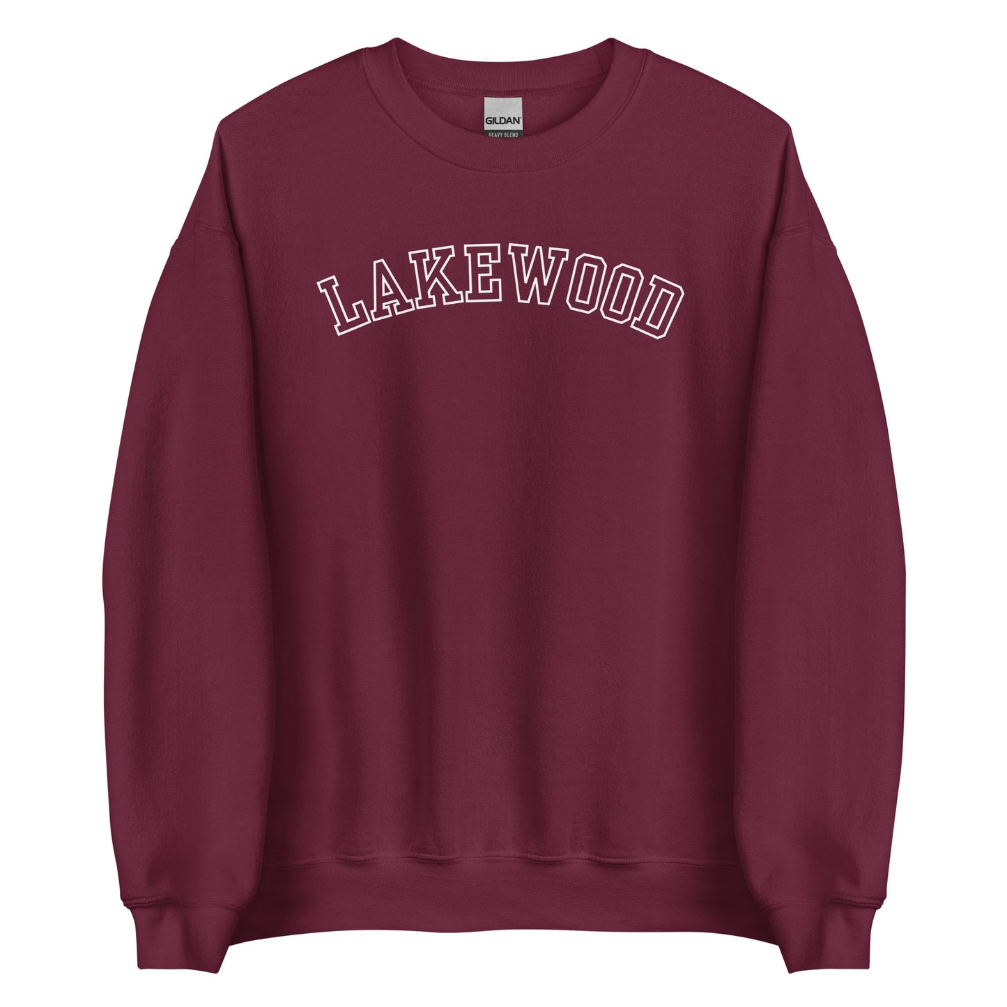 Lakewood Ohio Block Outline Crewneck Unisex Sweatshirt
