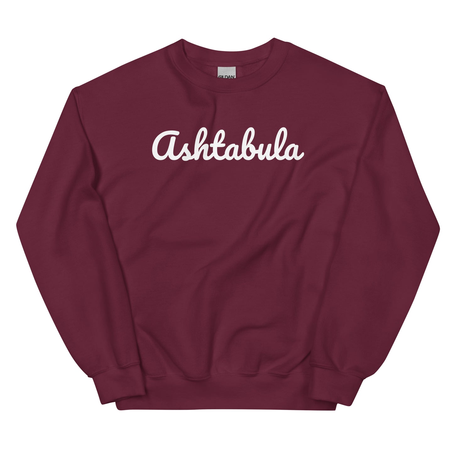 Ashtabula Ohio Solo Script Crewneck Unisex Sweatshirt