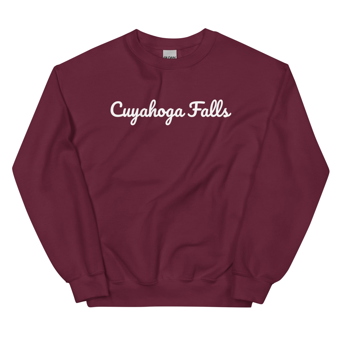 Cuyahoga Falls Ohio Solo Script Crewneck Unisex Sweatshirt