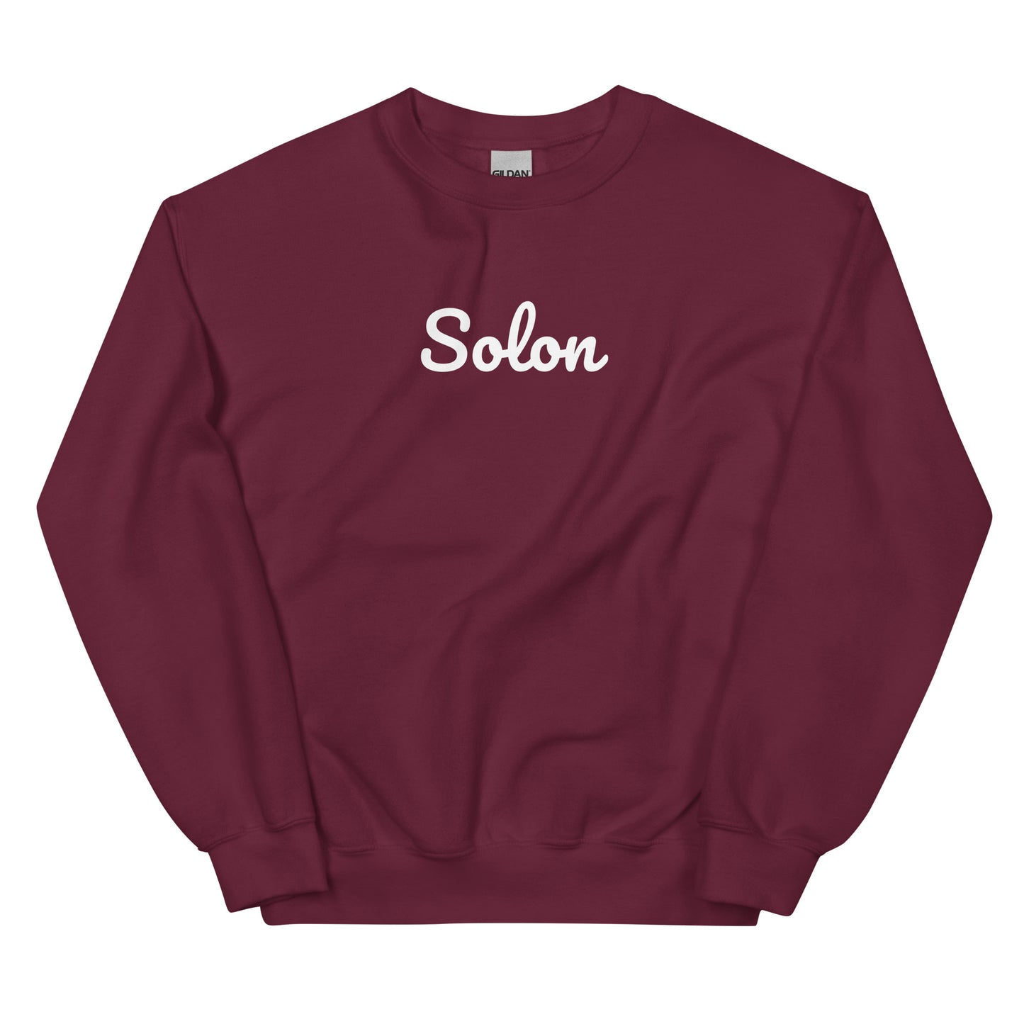 Solon Ohio Solo Script Crewneck Unisex Sweatshirt
