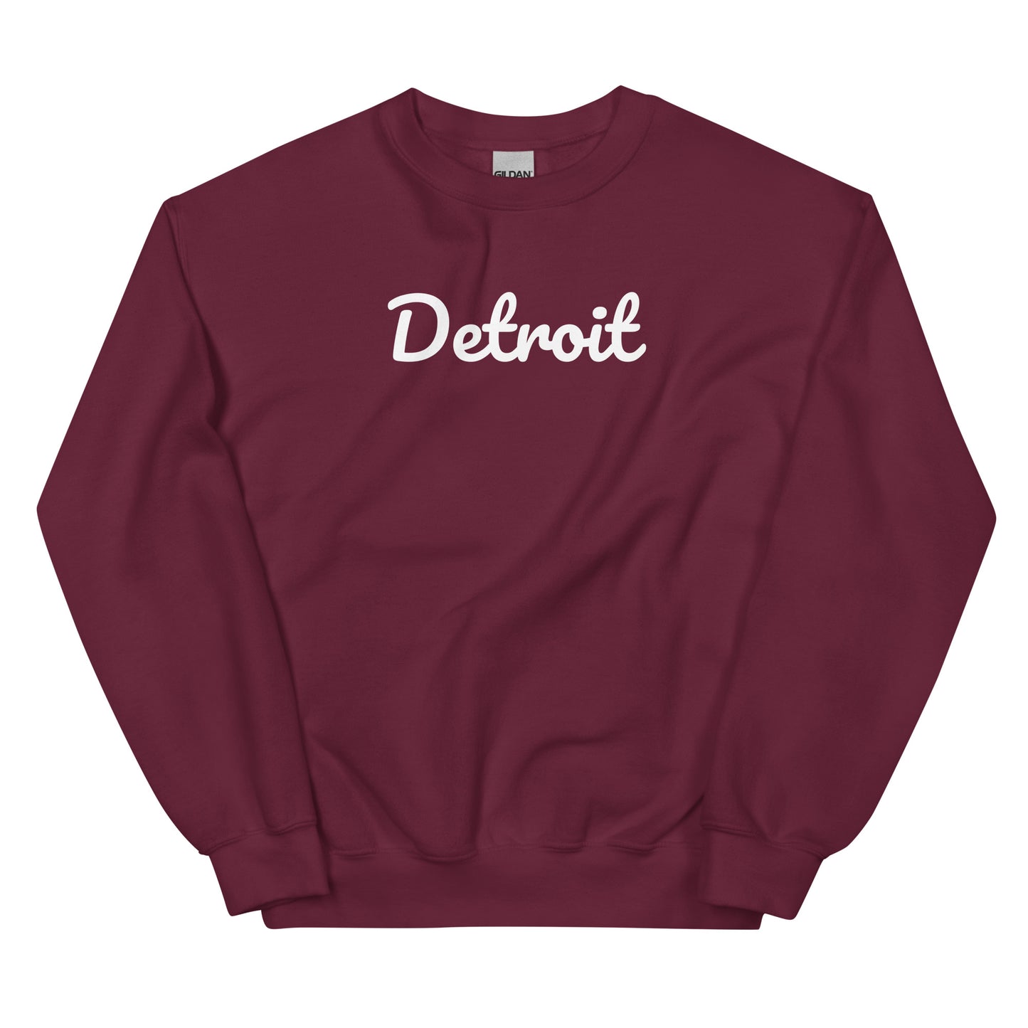 Detroit Michigan Solo Script Crewneck Unisex Sweatshirt
