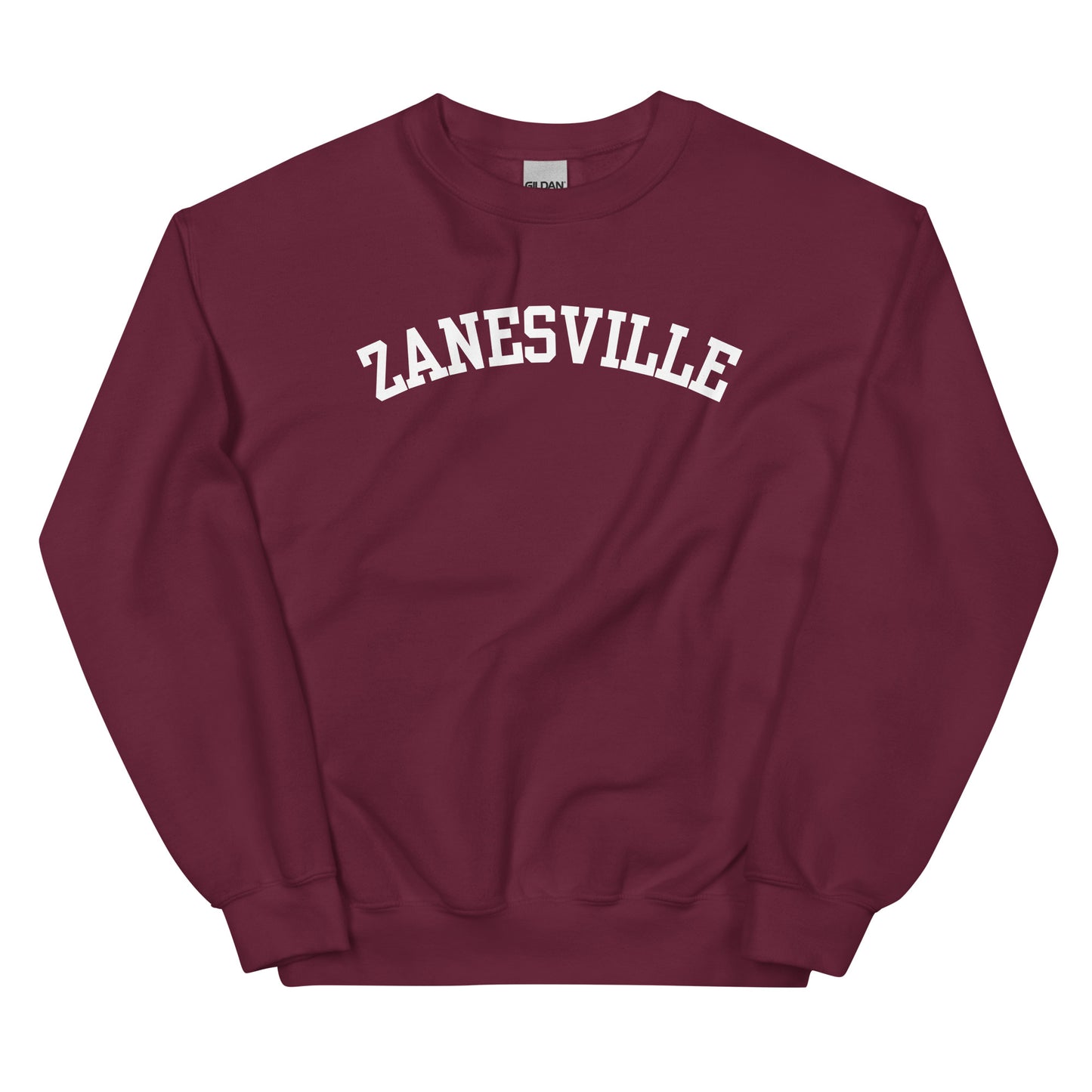 Zanesville Ohio Block Solo Crewneck Unisex Sweatshirt