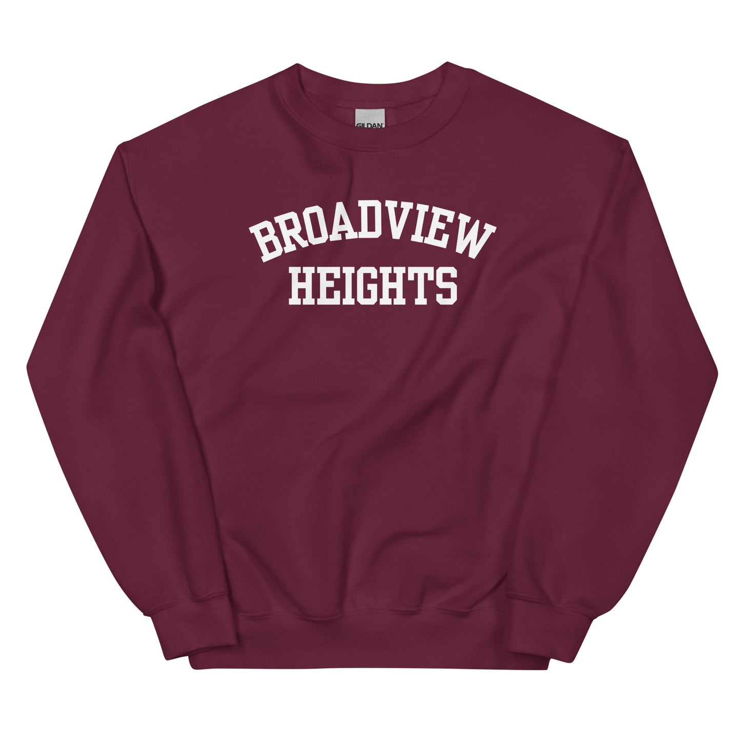 Broadview Heights Ohio Block Solo Crewneck Unisex Sweatshirt