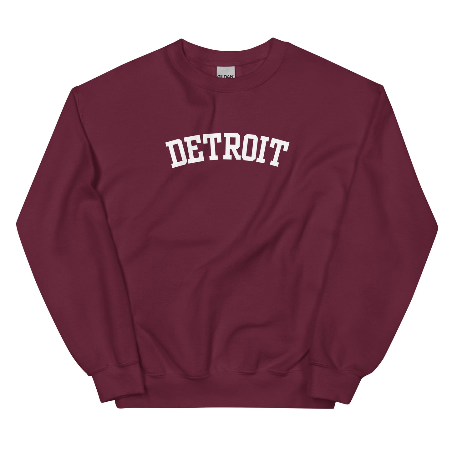 Detroit Michigan Block Solo Crewneck Unisex Sweatshirt