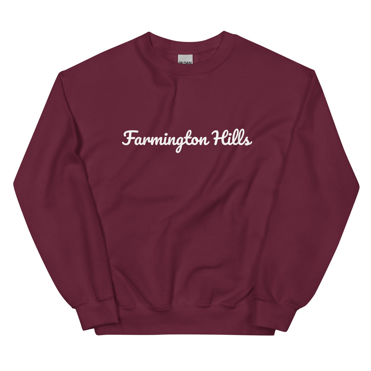Farmington Hills, Michigan Solo Script Unisex Sweatshirt