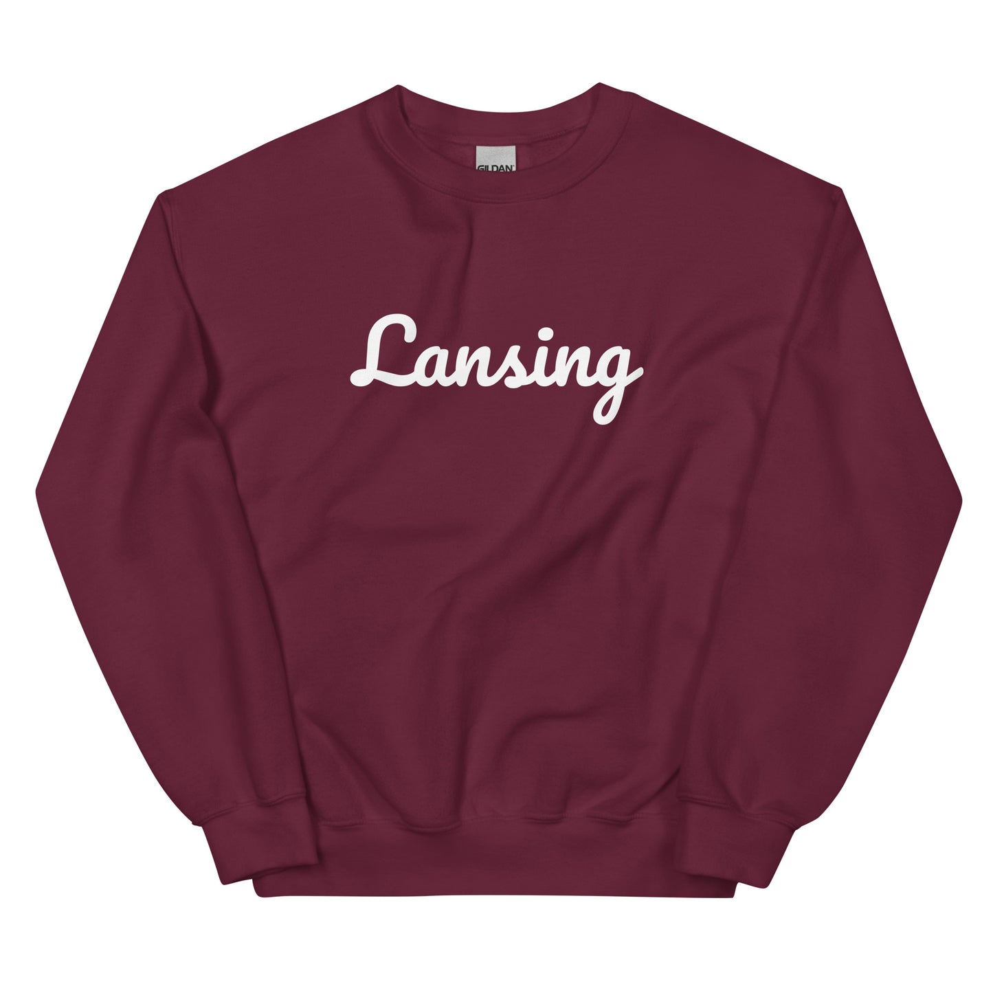Lansing, Michigan Solo Script Unisex Sweatshirt