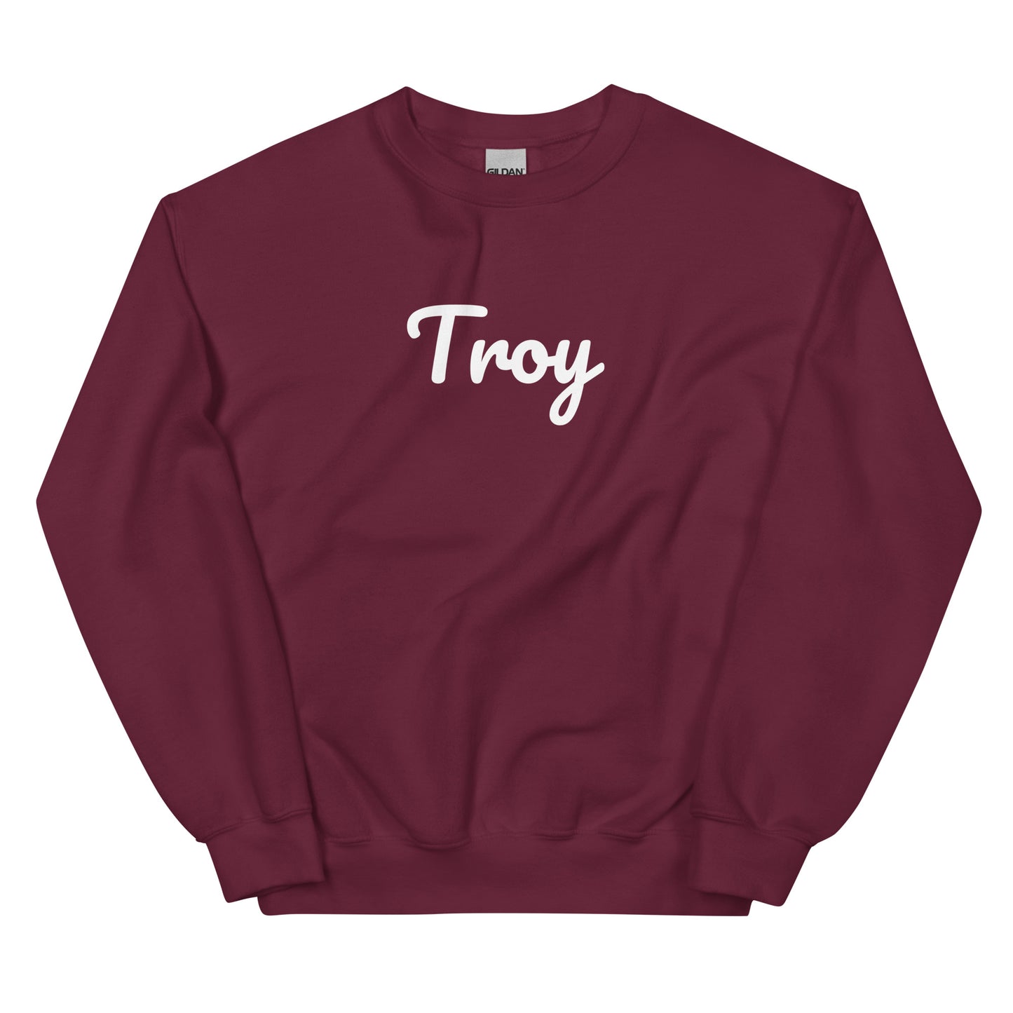 Troy, Michigan Solo Script Crewneck Unisex Sweatshirt