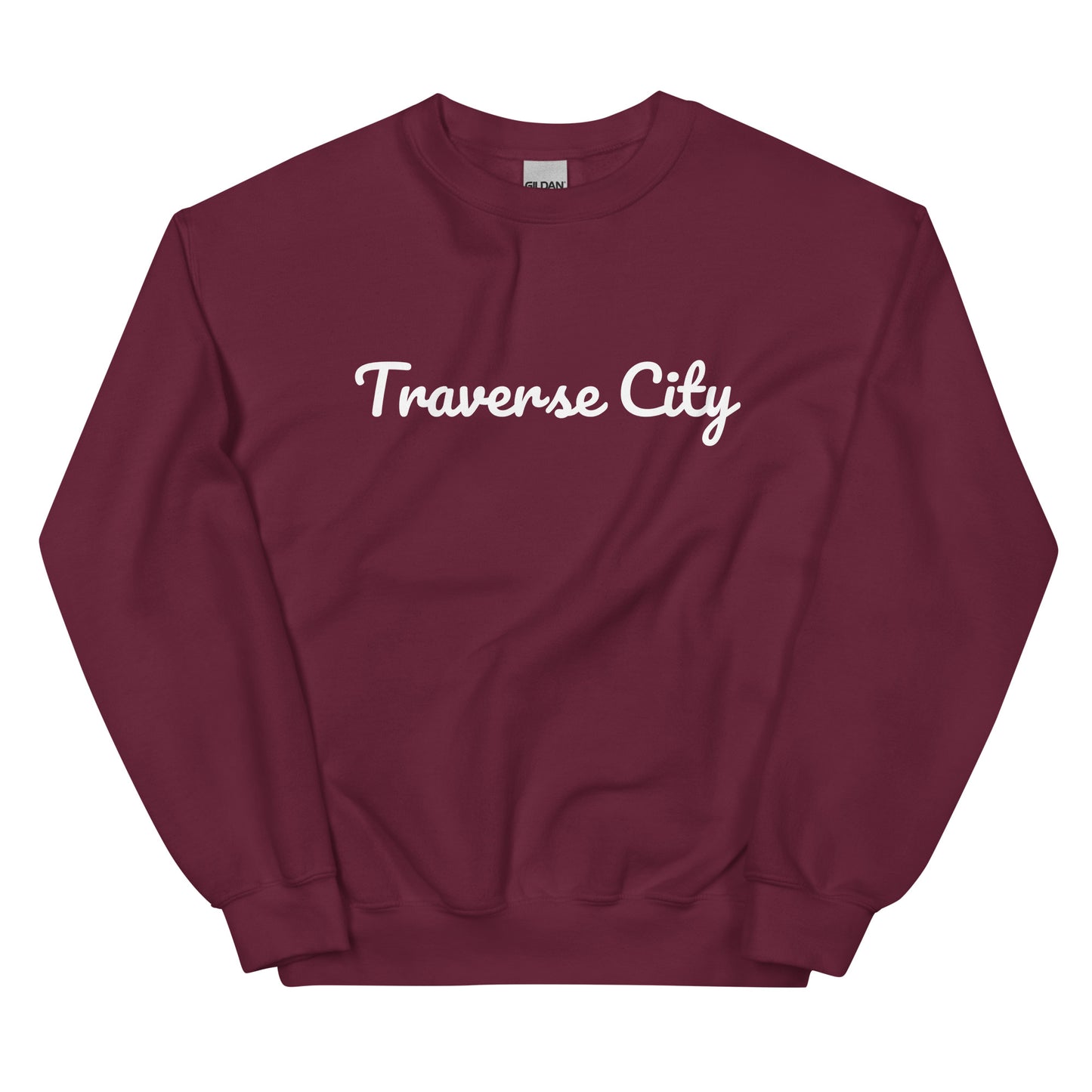 Traverse City, Michigan Solo Script Unisex Sweatshirt