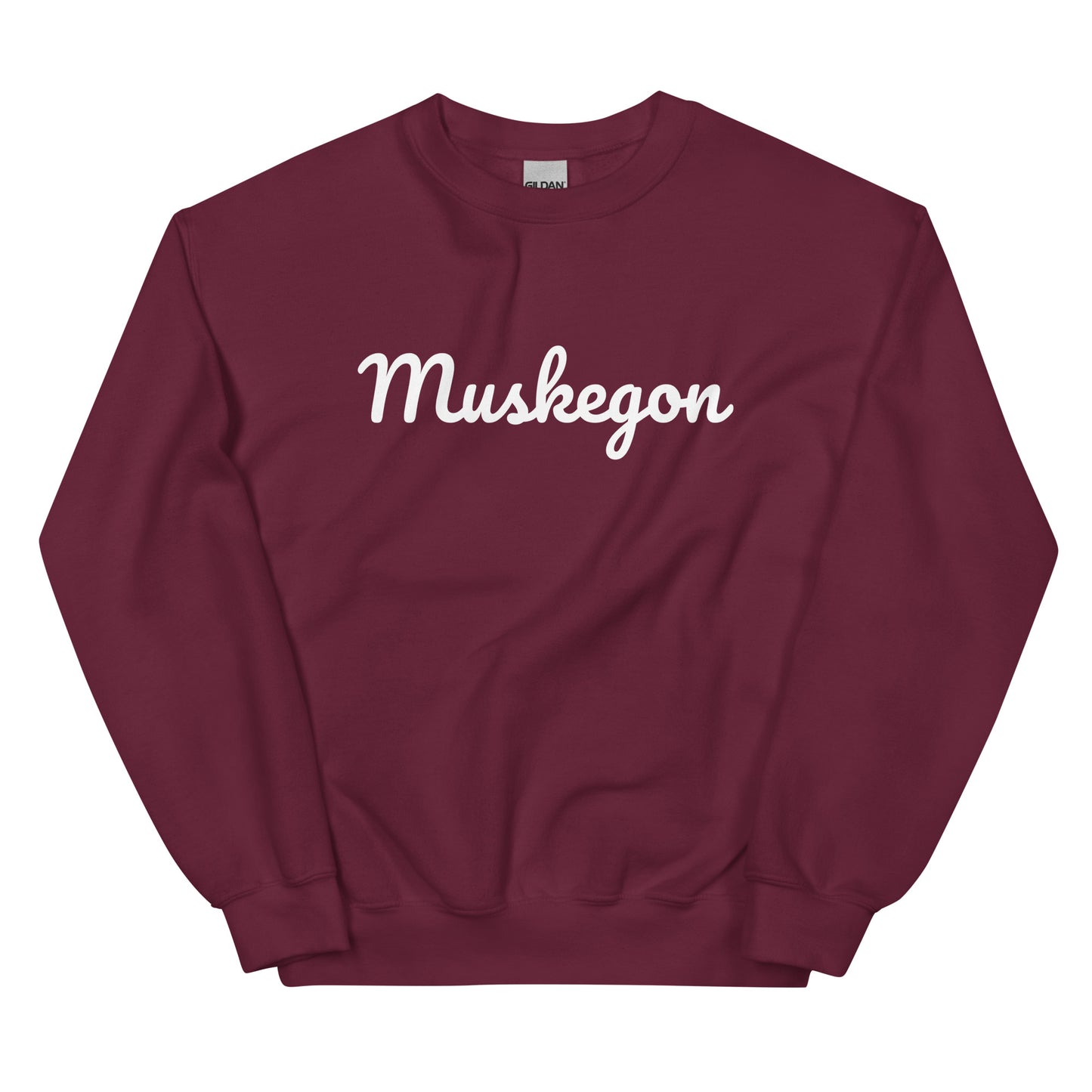 Muskegon, Michigan Solo Script Unisex Sweatshirt