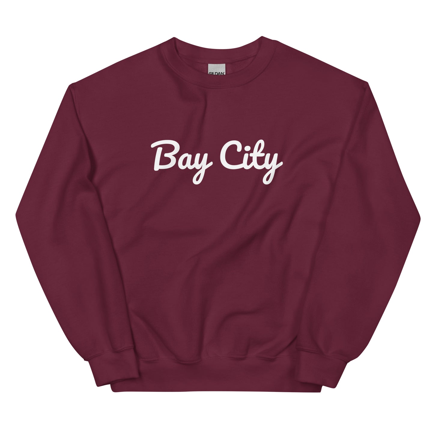 Bay City, Michigan Solo Script Crewneck Unisex Sweatshirt