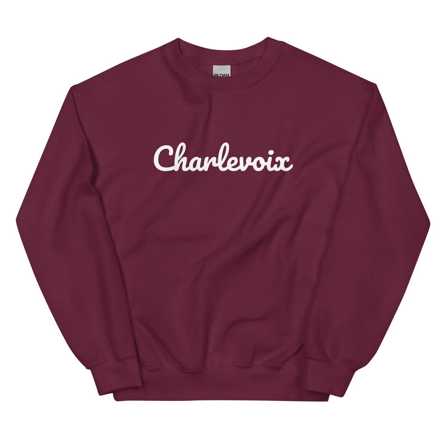 Charlevoix, Michigan Solo Script Unisex Sweatshirt