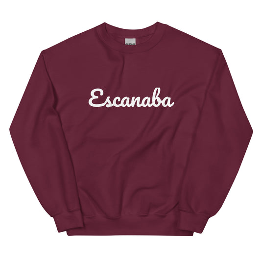 Escanaba, Michigan Solo Script Unisex Sweatshirt