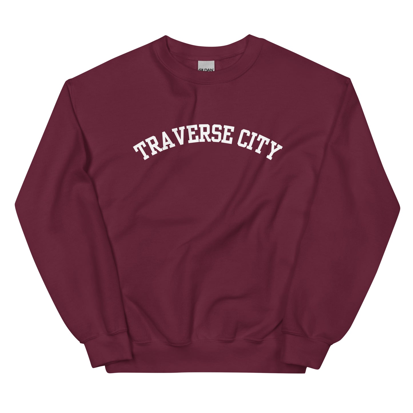 Traverse City, Michigan Solo Block Crewneck Unisex Sweatshirt