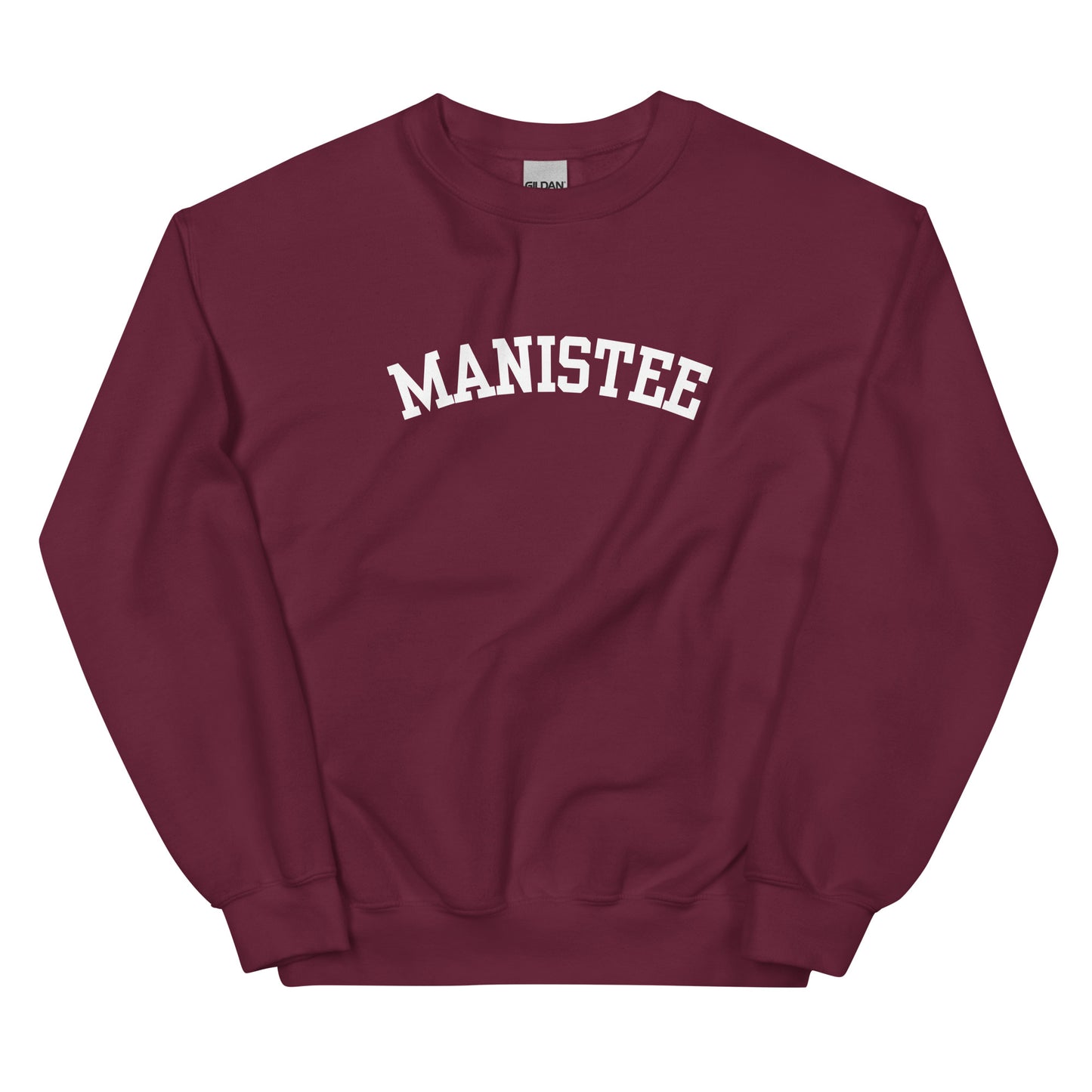Manistee, Michigan - Block Solo Crewneck Unisex Sweatshirt