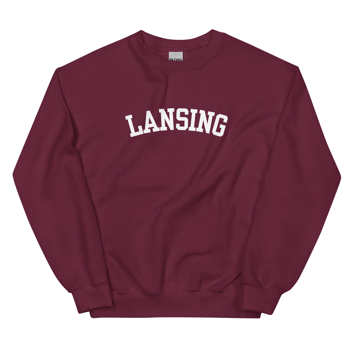 Lansing, Michigan Unisex Crewneck Sweatshirt - Block Solo