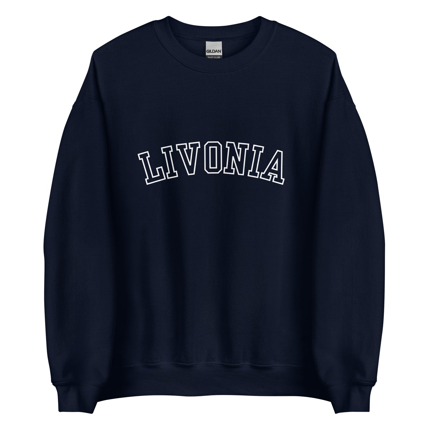 Livonia Michigan Outline Crewneck Unisex Sweatshirt
