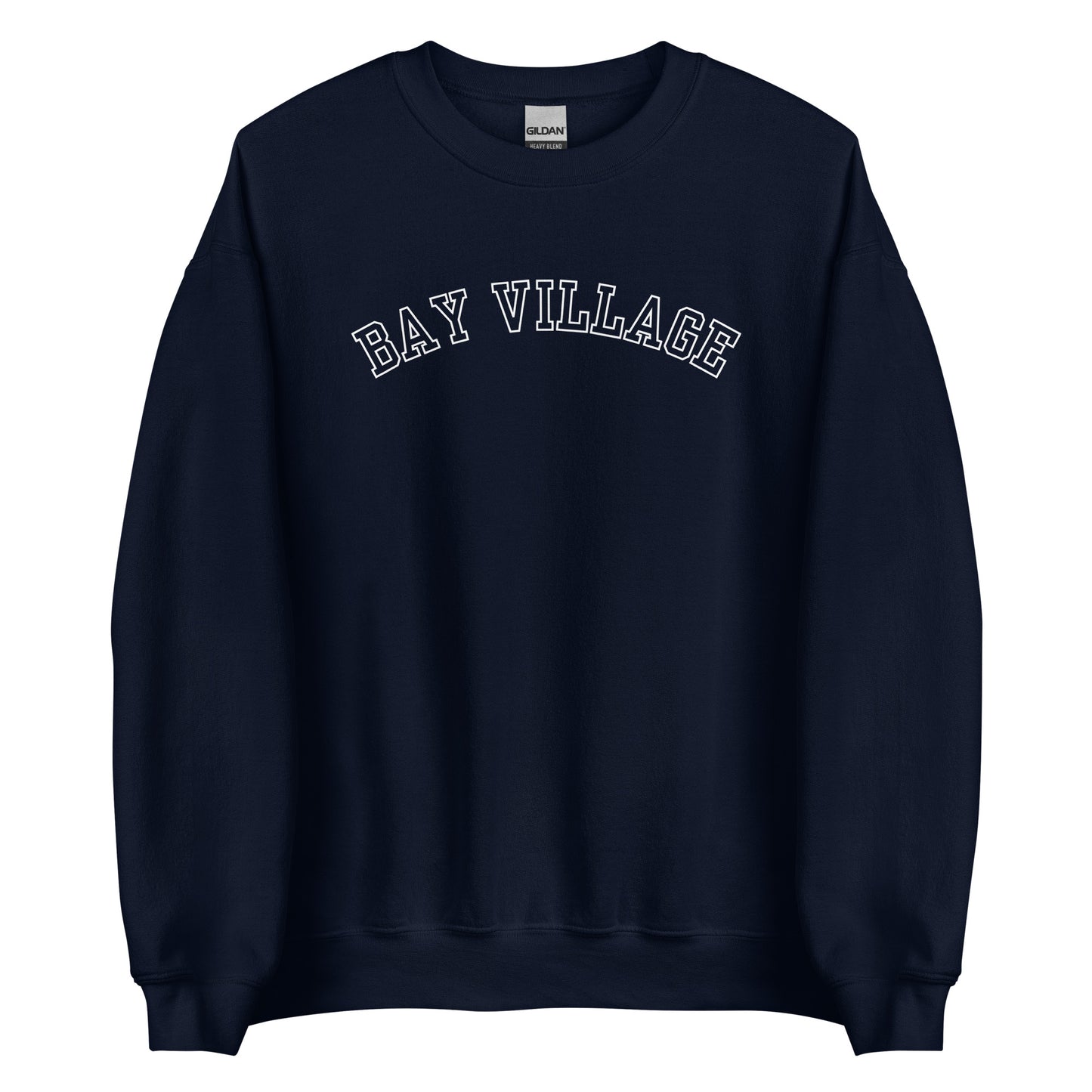 Bay Village, Ohio Block Outline Crewneck Sweatshirt