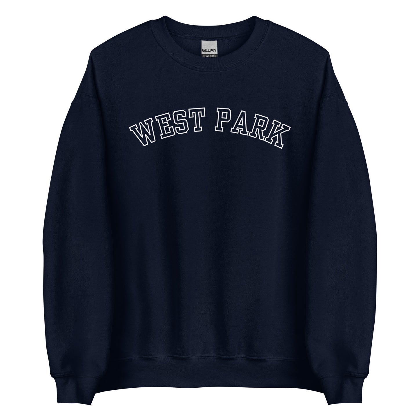 West Park Ohio Block Outline Crewneck Unisex Sweatshirt