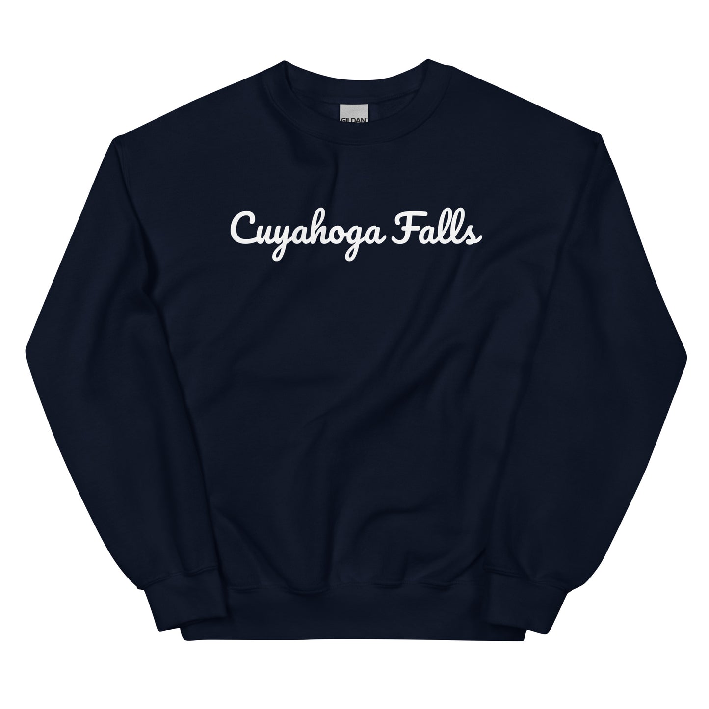 Cuyahoga Falls Ohio Solo Script Crewneck Unisex Sweatshirt