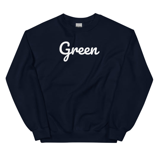 Green Ohio Solo Script Crewneck Unisex Sweatshirt