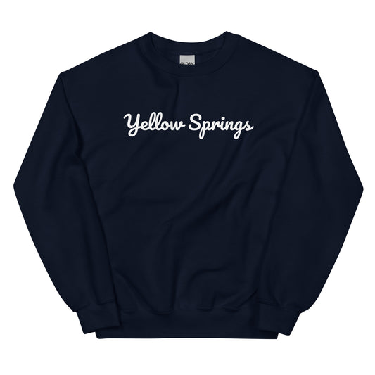 Yellow Springs Ohio Solo Script Crewneck Unisex Sweatshirt