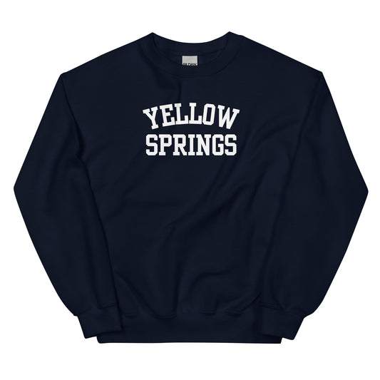 Yellow Springs Ohio Block Solo Crewneck Unisex Sweatshirt