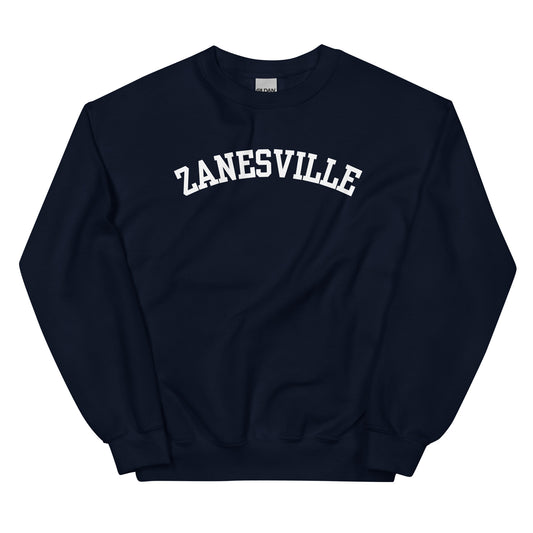Zanesville Ohio Block Solo Crewneck Unisex Sweatshirt