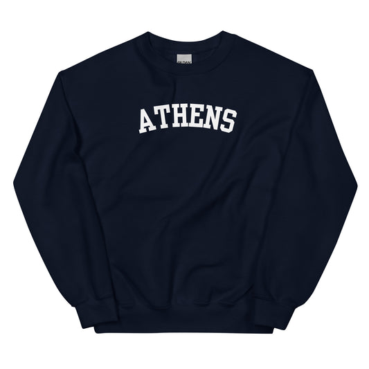 Athens Ohio Block Solo Crewneck Unisex Sweatshirt