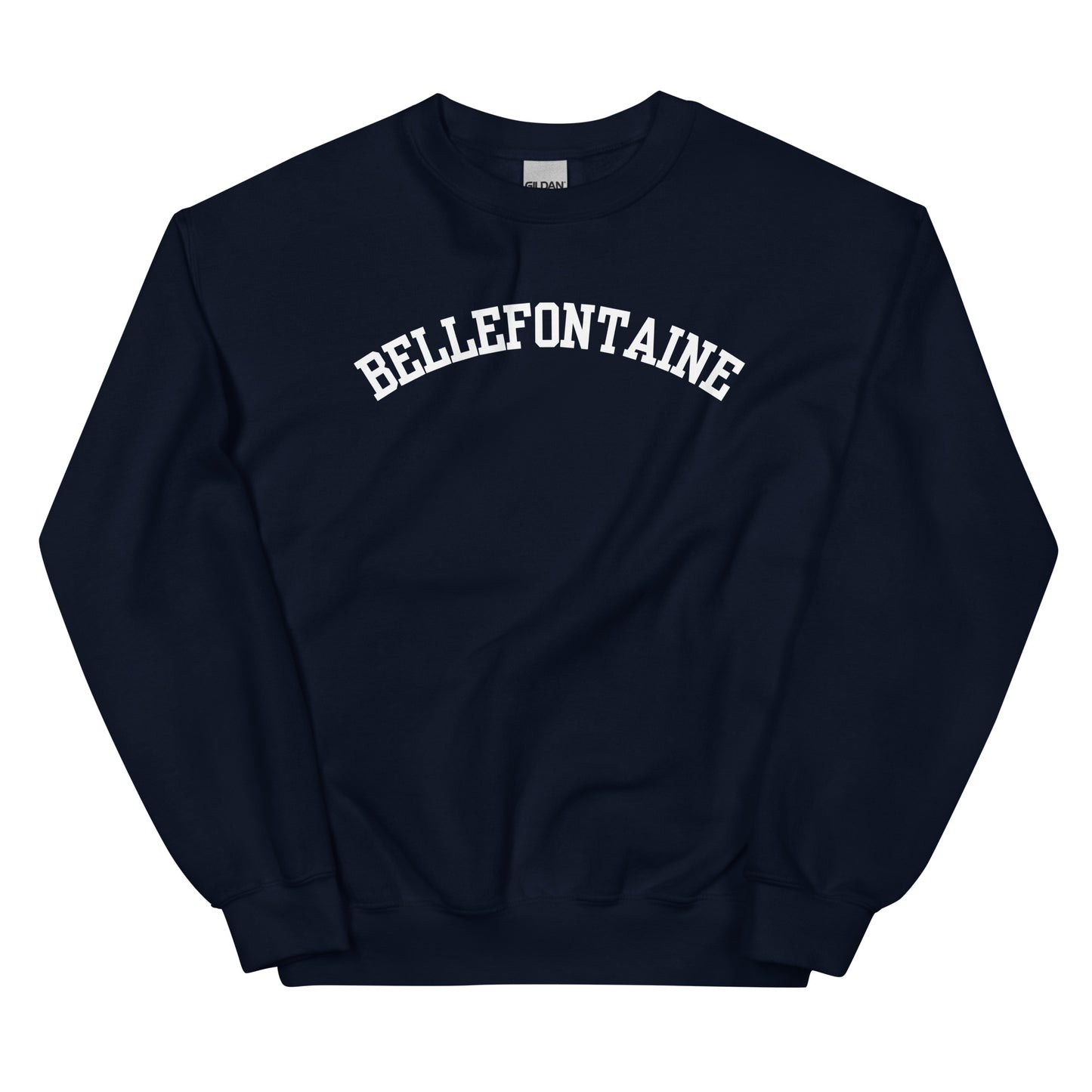Bellefontaine Ohio Block Solo Crewneck Unisex Sweatshirt