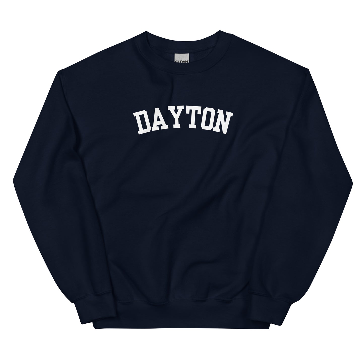Dayton Ohio Block Solo Crewneck Unisex Sweatshirt