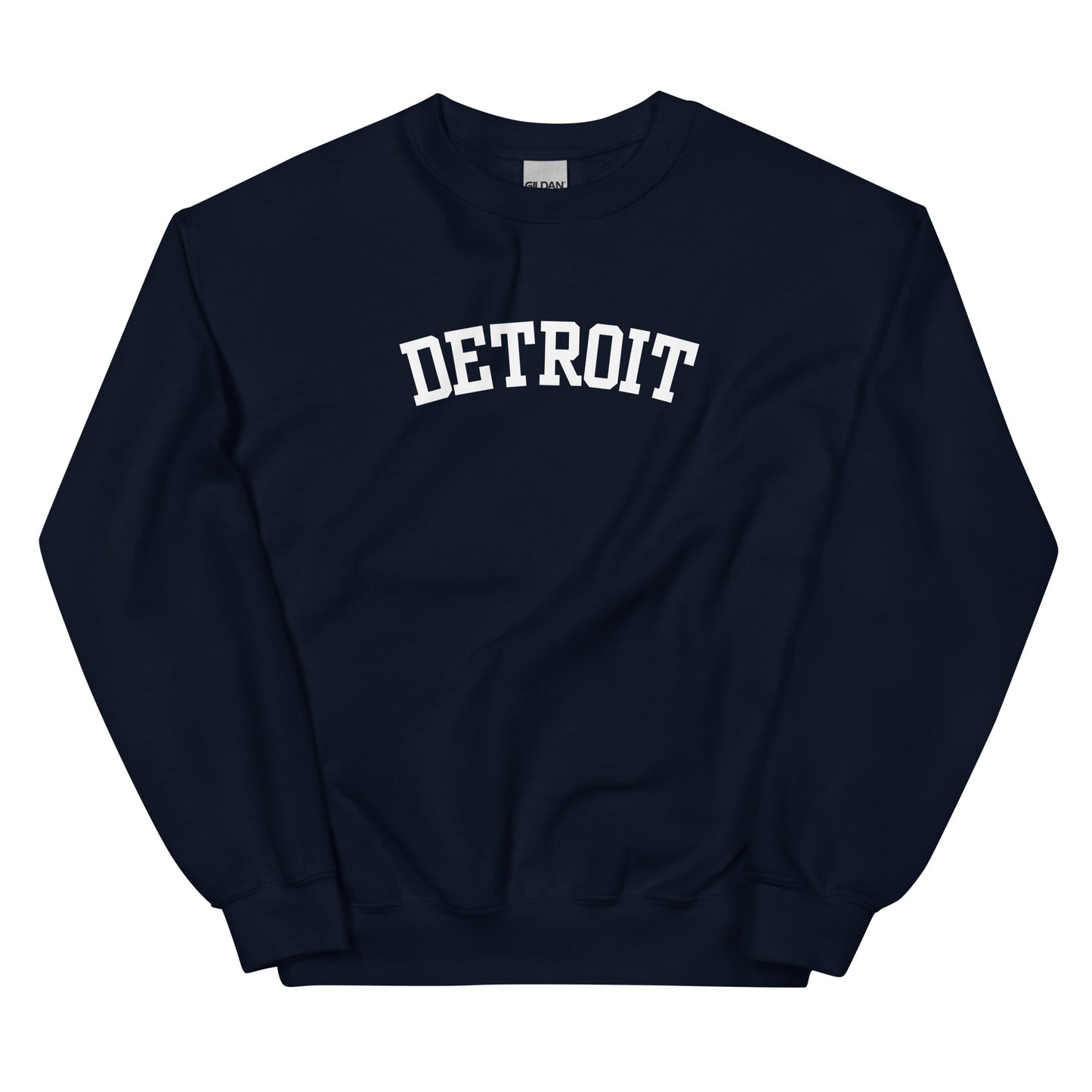 Detroit Michigan Block Solo Crewneck Unisex Sweatshirt