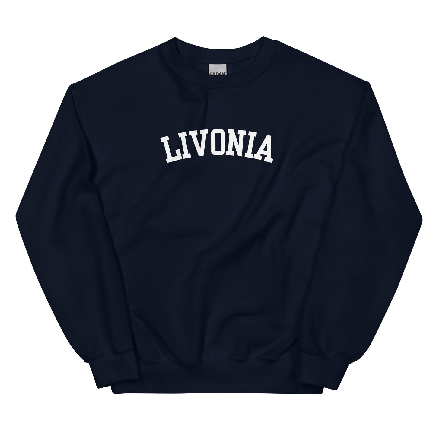Livonia Michigan Block Solo Crewneck Unisex Sweatshirt