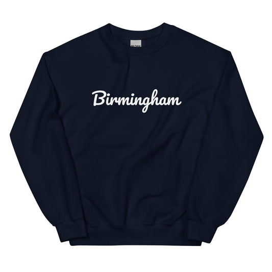 Birmingham Michigan Solo Script Crewneck Unisex Sweatshirt