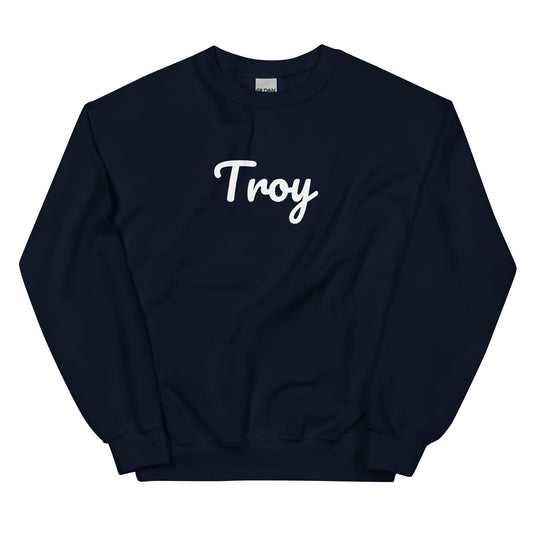 Troy, Michigan Solo Script Crewneck Unisex Sweatshirt