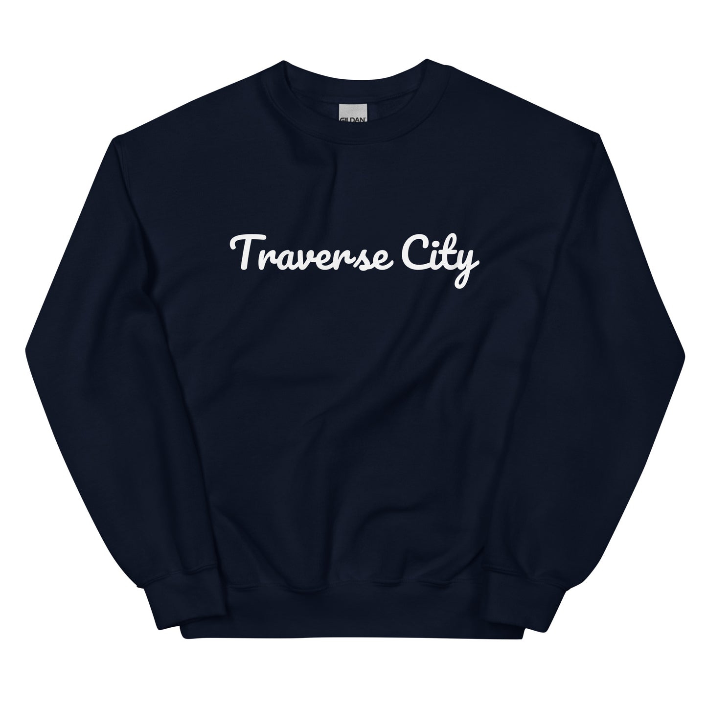 Traverse City, Michigan Solo Script Unisex Sweatshirt
