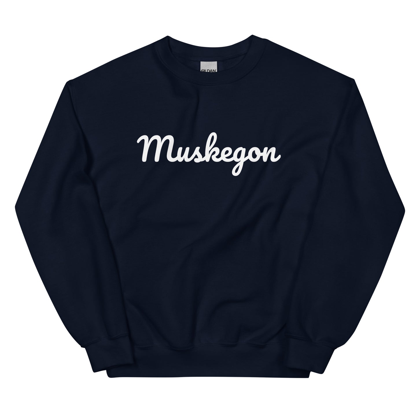 Muskegon, Michigan Solo Script Unisex Sweatshirt