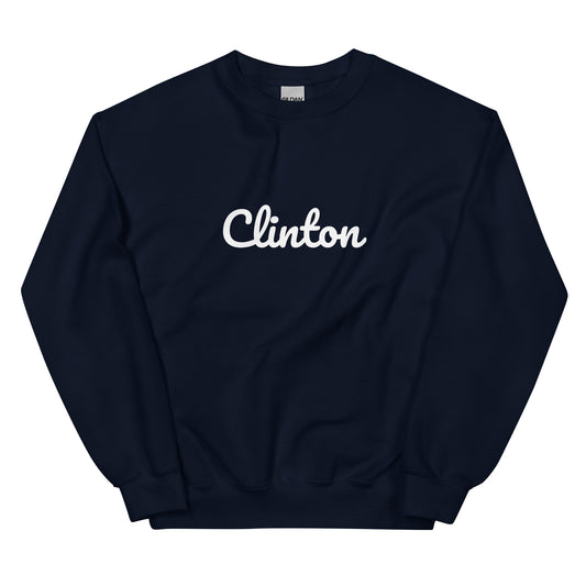 Clinton, Michigan Solo Script Unisex Sweatshirt