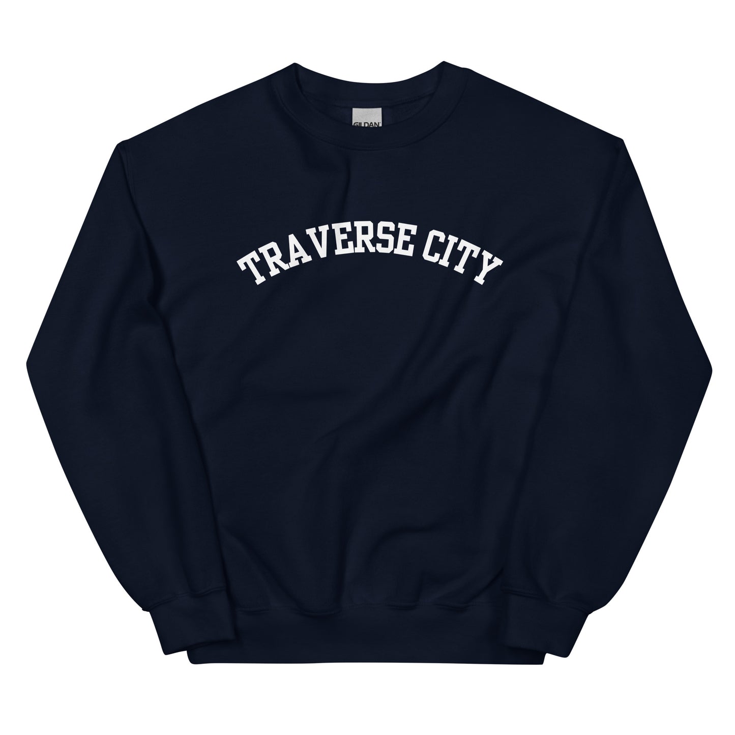 Traverse City, Michigan Solo Block Crewneck Unisex Sweatshirt