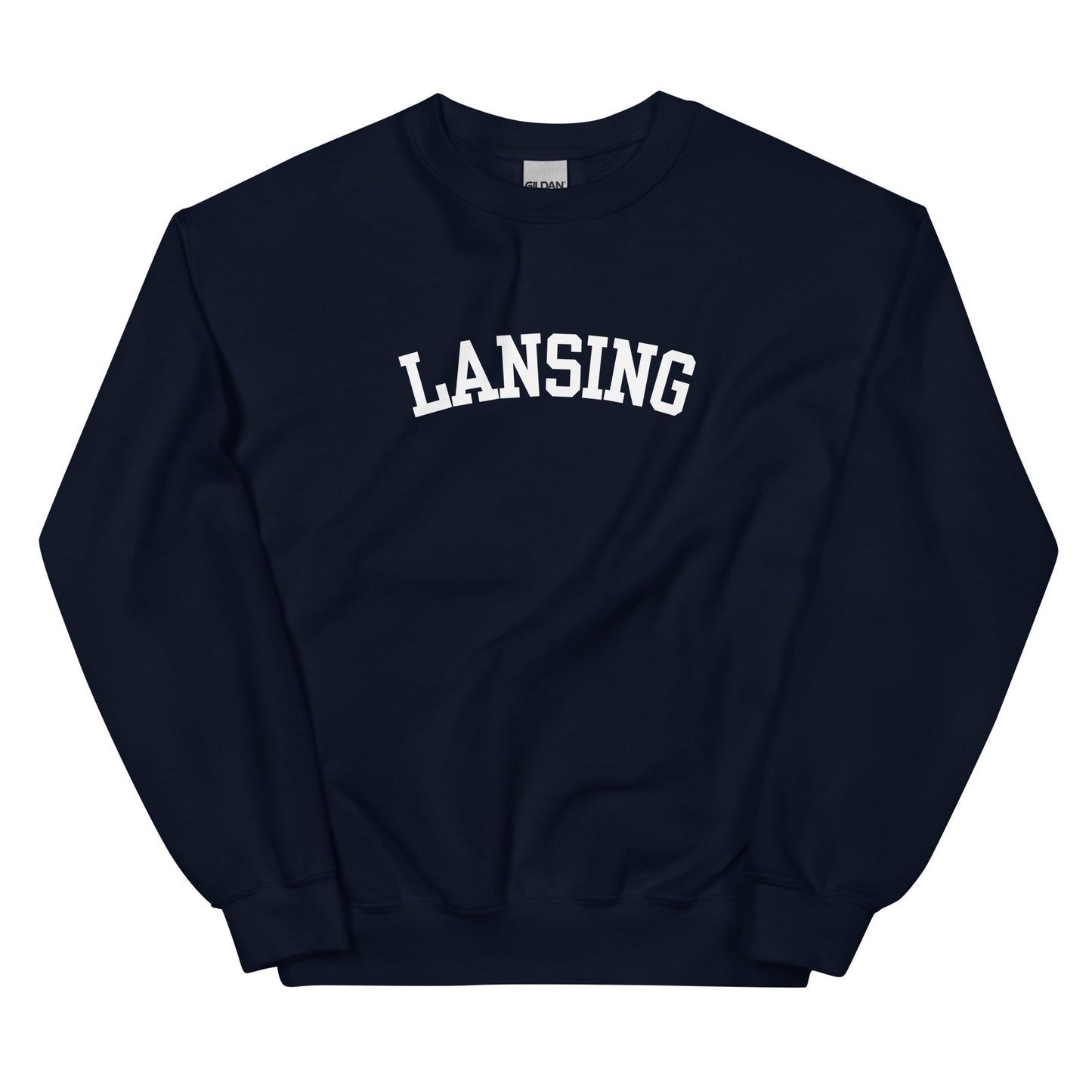 Lansing, Michigan - Block Solo Crewneck Unisex Sweatshirt