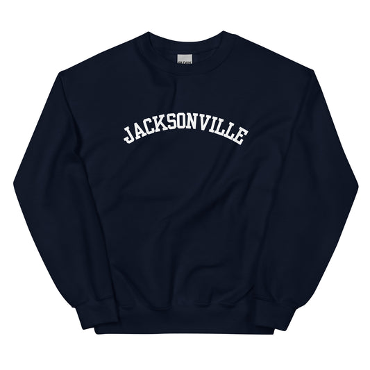 Jacksonville, Michigan - Block Solo Crewneck Unisex Sweatshirt