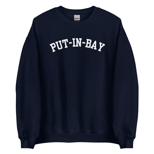 Put-In-Bay Ohio Block Solo Crewneck Unisex Sweatshirt