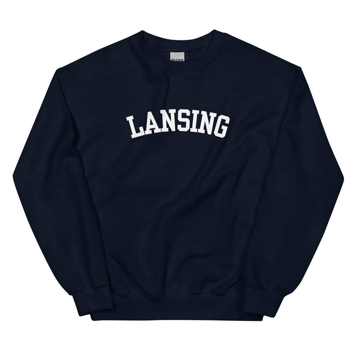 Lansing, Michigan Unisex Crewneck Sweatshirt - Block Solo