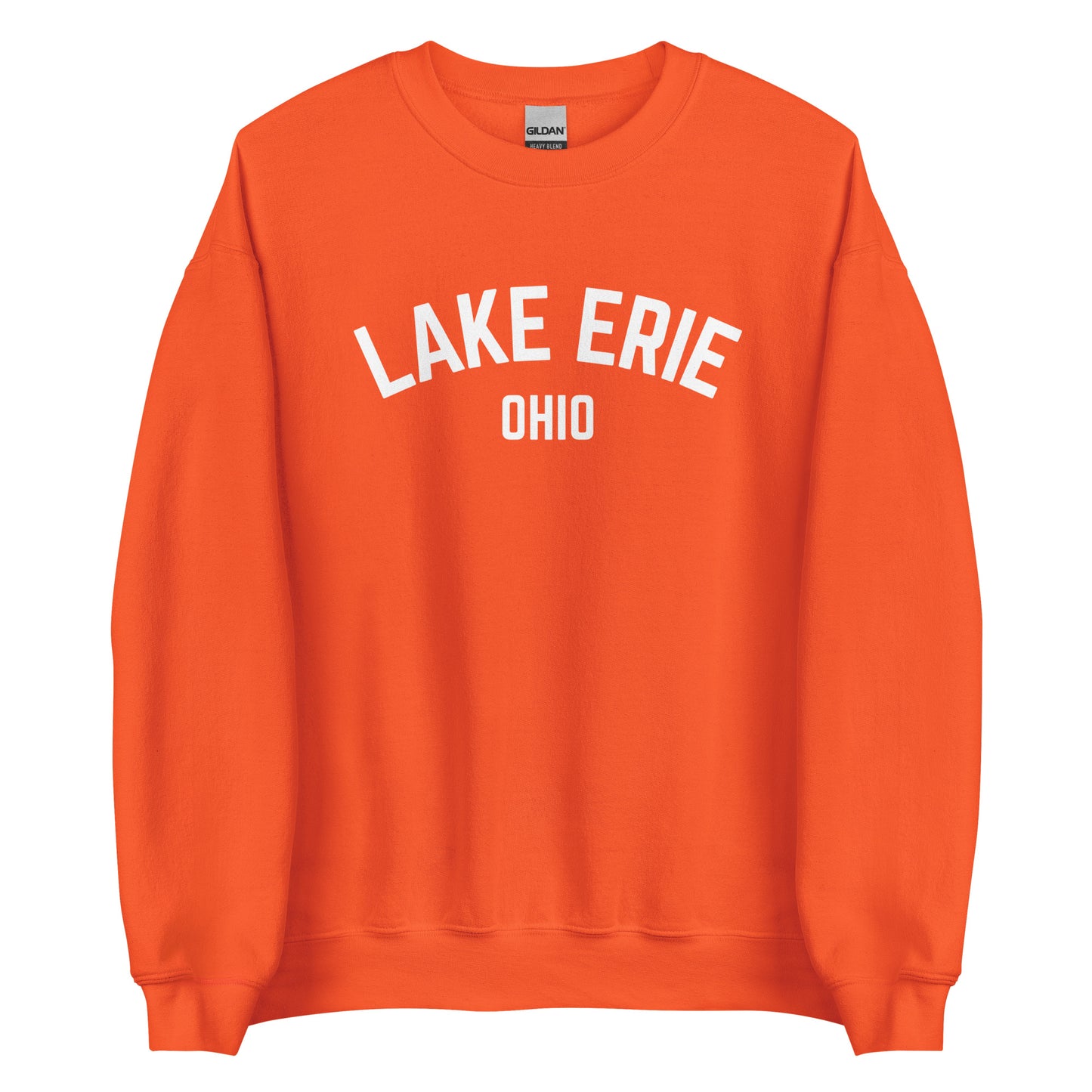 Lake Erie Ohio Curved Unisex Crewneck Sweatshirt
