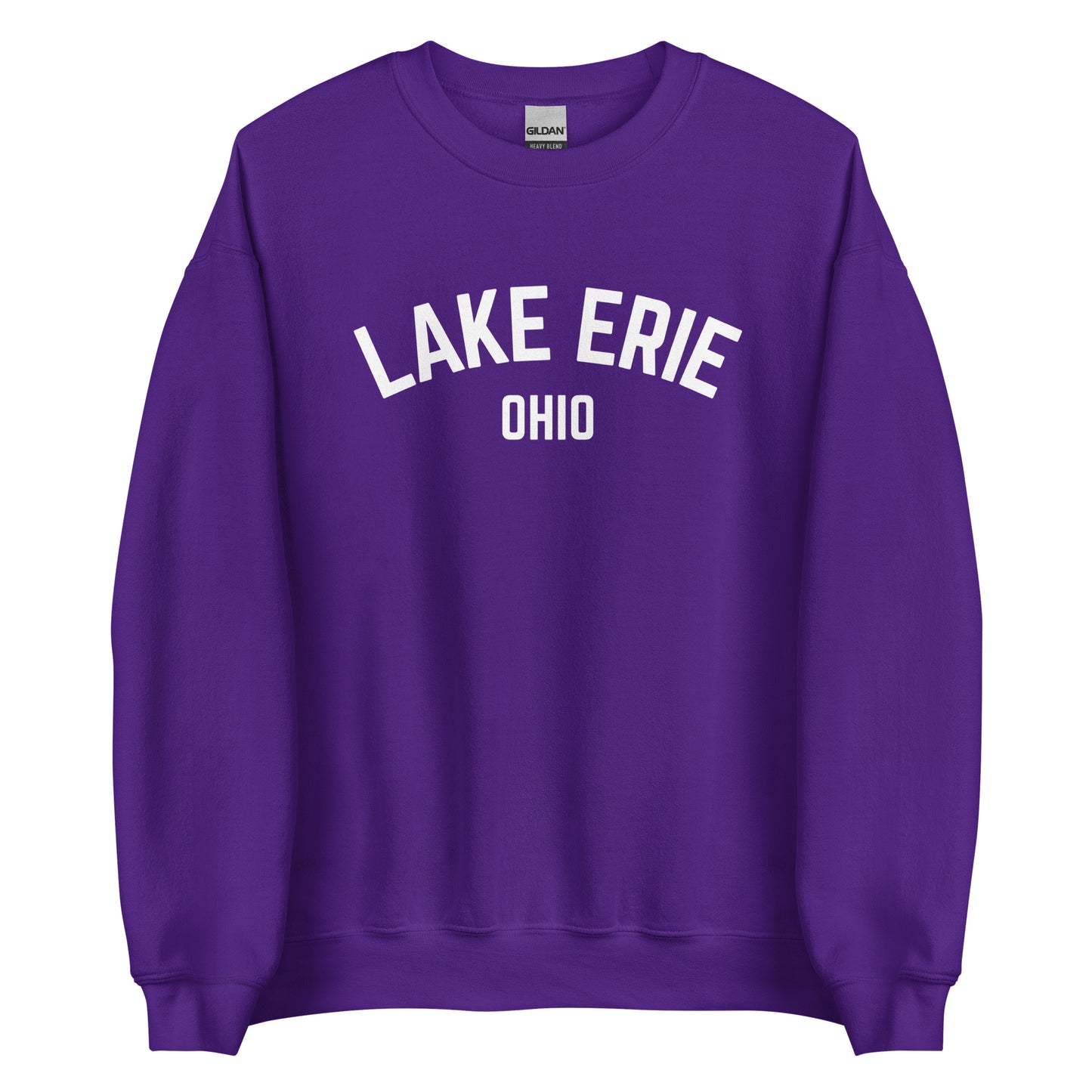 Lake Erie Ohio Curved Unisex Crewneck Sweatshirt